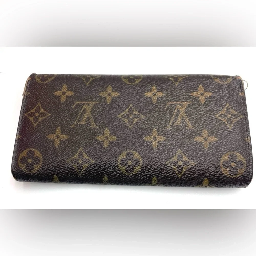 Louis Vuitton Brown Monogram Sarah Wallet Long Vintage